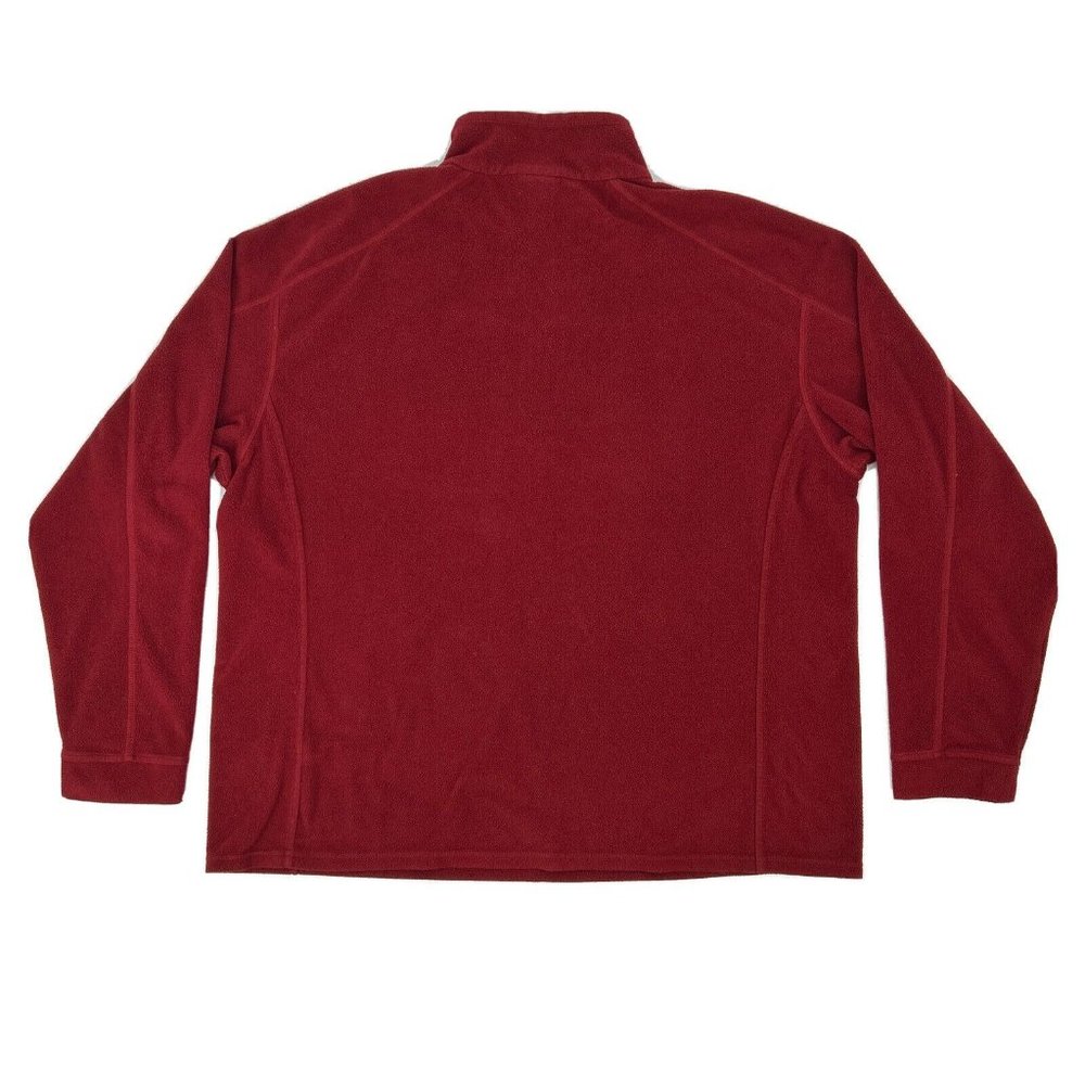 L.L. Bean Fleece‎ Jacket Men's Red XL Long Sleeve 1/4 Zip Pullover Zipper Pocket - Picture 3 of 7